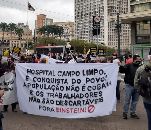 Servidores da Prefeitura de São Paulo protestam em defesa da Saúde e da Educação&nbsp;públicas