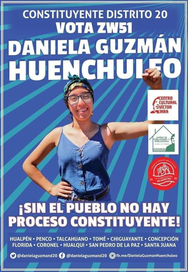 #Chile|GOI manifesta apoio à candidatura constituinte de Daniela Guzmán Huenchuleo